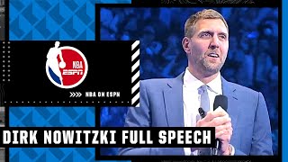 Dirk Nowitzkis No 41 Jersey Retirement Ceremony FULL SPEECH  NBA on ESPN [upl. by Aikemahs902]