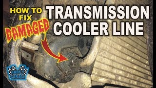 How To Fix Damaged Transmission Cooler Line Andy’s Garage Episode  62 [upl. by Eehc995]