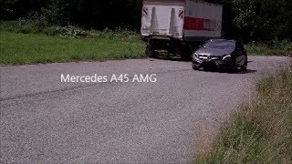 Mercedes A45 AMG vs C63 AMG SOUND Comparisson [upl. by Anelav]