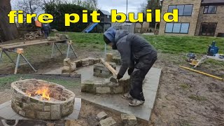 garden fire pit build [upl. by Knowling]