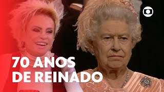 Rainha Elizabeth comemora 70 anos de Reinado com Jubileu de Platina  Mais Você  TV Globo [upl. by Freud]