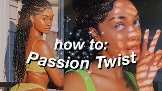 How To EASY Passion Twist Tutorial on Natural Hair  Step by Step  Beginner Friendly  Bri Hall [upl. by Kubiak]