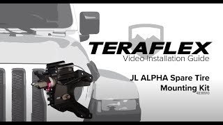 TeraFlex Install JL Alpha HD Adjustable Spare Tire Mounting Kit [upl. by Kilam]