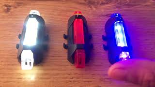 Luz trasera para bicicletas led cob 3 colores [upl. by Ajiam]