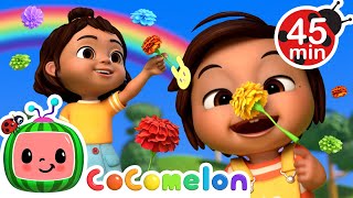 Ninas Rainbow Discovery Learn Colors  More Ninas Familia  CoComelon Nursery Rhymes amp Songs [upl. by Onimixam]