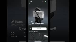 New Roblox acc pls follow Also copy fit  blocked [upl. by Enyrhtak168]