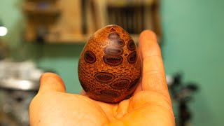 A Little Dragon Egg  Woodturning  Drechseln [upl. by Ardnalak]