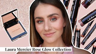 LAURA MERCIER ROSE GLOW COLLECTION  REVIEW SWATCHES AND TRYON [upl. by Nimesh]