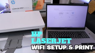 How To Connect HP LaserJet M140WE To WIFI amp Print Review [upl. by Toni]