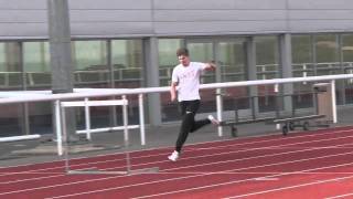 110m hurdles training 15th March 2011 slow mo [upl. by Avirt]