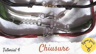 Bijoux facili  tutorial 4  chiusure per collane [upl. by Linet]