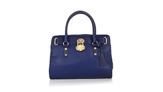 Emma Fox Cambridge Leather Satchel with Lock and Chain [upl. by Kcod]