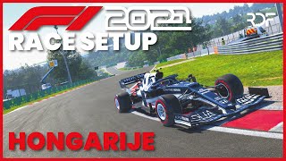 F1 2021 Hongarije Setup  Race  My Team Career Mode Setup English Subtitles [upl. by Kitrak]