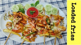 Loaded French Fries Sticks  Pizza fries  Cheesy loaded fries [upl. by Gnil]