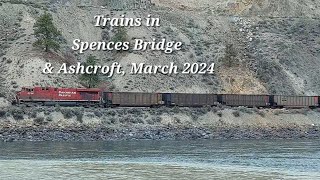 Spences Bridge BC Trains 2024 [upl. by Zolner]