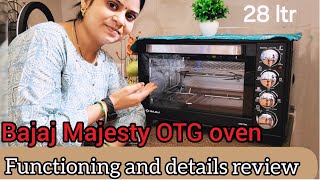 Bajaj majesty OTG 🔥 oven review  how to use OTG at home  Bajaj OTG 28 Ltr  1800 wt  2800 TMC [upl. by Nosbig174]