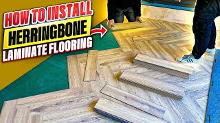 How To Install Herringbone Laminate Flooring [upl. by Nayrda]