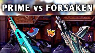 Prime Vandal VS Forsaken Vandal Comparison  Which One Is The Best Vandal Skin In Valorant [upl. by Whallon]