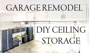 DIY Ceiling Storage Garage Remodel Episode 2 [upl. by Busey471]