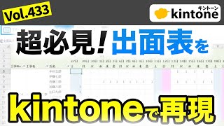 【建設業】工事管理する際の出面表管理をkintoneでやってみたVol433 [upl. by Eecyal]