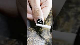 🖤black nail art tutorial nailart nails shorts trend new Nailartobessed [upl. by Naziaf940]