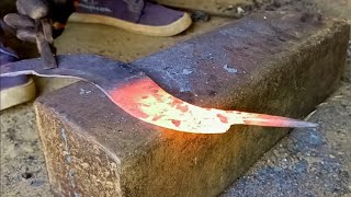 today Im making a fish model hasua knife  blacksmithing [upl. by Delaney792]