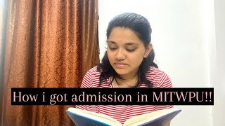 How i got admission in MITWPU  Shreya Thorat [upl. by Culhert]