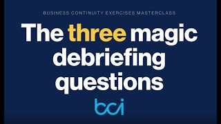 The three magic debriefing questions [upl. by Eeral584]