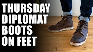 Thursday Boots  The Diplomat in Arizona Adobe on feet [upl. by Yrrat229]