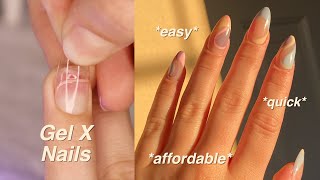 HOW TO DO GELX NAILS LIKE A PRO EASY AND CHEAP [upl. by Bazar158]