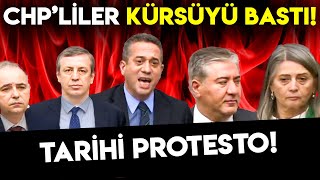 CHPliler kürsüyü bastı Emekliler için Mecliste tarihi protesto [upl. by Tiphane]