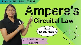 Amperes Circuital Law  lect 01  electromagnetic wave physics 12th bsc [upl. by Eerdua]