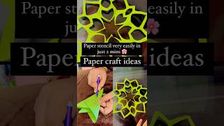 Paper Craft ideas 💡 paper stencil 🌸 papercraft shorts trending viralvideo [upl. by Anahsek446]