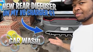 INSTALLING REAR DIFFUSER ON MY DODGE CHARGER GT [upl. by Thetos]