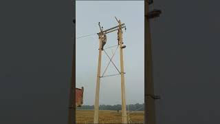 Manual installation of 11000 line bihar electricity india [upl. by Karalynn194]