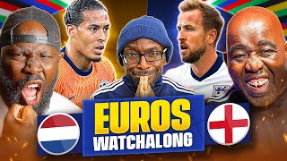 NETHERLANDS 12 ENGLAND  SEMI FINALS  EUROS 24 WATCHALONG LIVE [upl. by Gnehs]