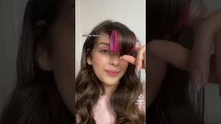 comment coiffer sa frange rideau 👀✨ bangtutorial easyhairstyle hairtutorial hairstyletutorial [upl. by Hedgcock72]