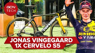 Jonas Vingegaard’s 1x Cervélo S5  Tour De France Pro Bike [upl. by Morgana]