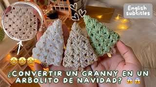 😱🤩ARBOLITOS DE NAVIDAD HECHOS CON UN GRANNYADORNOS NAVIDEÑOS TEJIDOS A CROCHETCHRISTMAS ORNAMENTS [upl. by Lemcke861]