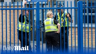 Shocking moment police swoop on secondary school after pupil stabs a teacher in Tewkesbury [upl. by Irmina]