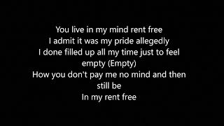 6LACK  Rent Free Lyrics [upl. by Woodhouse]