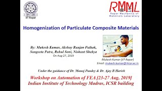 Homogenisation of Particulate Composite MaterialIIT Madras using Abaqus UMAT AceGen MathematicaTool [upl. by Nlycaj]