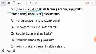 Test 51 Soru 11 İsimler soru çözümü  Lık eki [upl. by Ezmeralda]