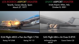 Tenerife Airport Disaster amp Linate Airport Disaster  KLM Pan Am crash 1977  SAS 686 Cessna crash [upl. by Fielding]