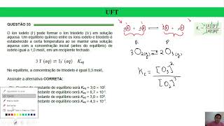 Química II UFT vestibular [upl. by Koffman421]