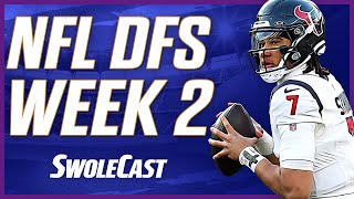 DraftKings DFS NFL Week 2 Picks  Swolecast First Look [upl. by Deraj176]