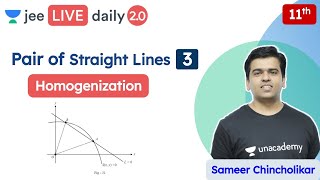 JEE Pair of Straight Lines L3  Class 11  Unacademy JEE  JEE Maths  Sameer Chincholikar [upl. by Sweyn]