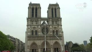 NotreDame de Paris  incendie éteint les pompiers toujours mobilisés 12  AFP Images [upl. by Dwain197]