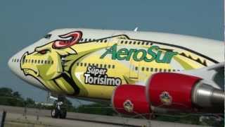 BOEING B744 AEROSUR SUPER TORISIMO LANDING BOLOGNA [upl. by Eupheemia998]