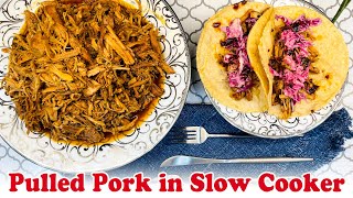 Easy Pulled Pork in Slow Cooker recipe [upl. by Neelrahs337]